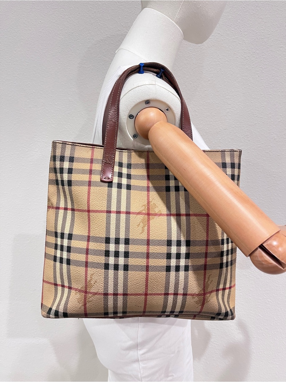 Burberry Haymarket vintage tote bag